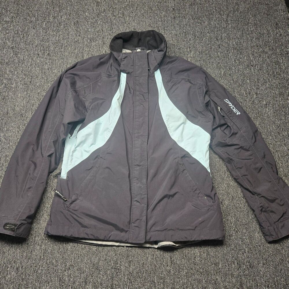 Spyder XT5000 Jacket Women’s 12 Black Blue Ski Snow Winter Outdoor Coat